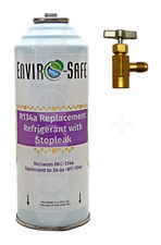 R134a Kältemittel Ersatzgas + Dichtmittel Klimagas Leck Stop - set mit Adapter
