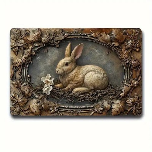 Blechschild kaninchen hase - blechschild,