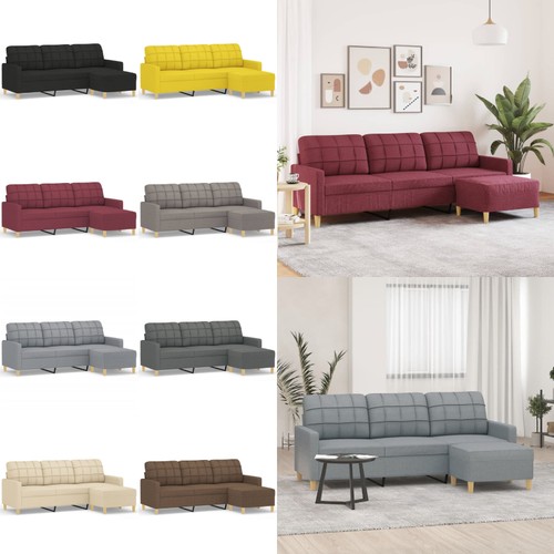 Sitzer sofa mit hocker - 3-sitzer,
