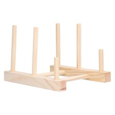 Holzschale Trocknung Schrankständer Aufbewahrungshalter 2 Sockel Geschirr