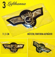 3 Deutsche Lufthansa Mützenabzeichen Gesticktes Abzeichen Pilot Mütze Badges OVP