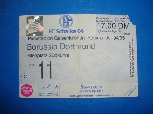 Ticket schalke 04 - 94/95,