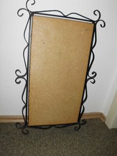 Spiegelrahmen Schmiedeeisen schwarz, Vintage, 69,3 x 42 cm