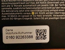 Congstar 5G Prepaid Simkarte