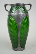 Jugendstil chromaventurin vase - chromaventurin,