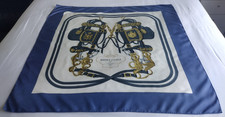 HERMÈS Vintage Seidentuch - Brides de Gala - blau/weiß - 90 x 90 cm