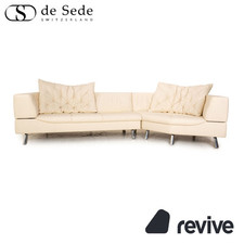 de Sede DS 104 Leder Ecksofa Creme Sofa Couch