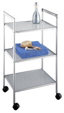 Wenko Badregal Badwagen Terrassa mit 3 Etagen Rollregal Rolle Regal Bad 