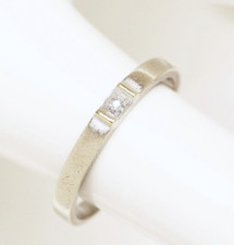 Damenring 8 Karat 333 Gold 1,52 g Weißgold Diamant Solitär Gr. 57