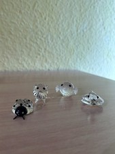 Swarovski Tierfiguren, 4er Set Top Zustand Schwein,Kugelfisch,Ente,Marienkäfer