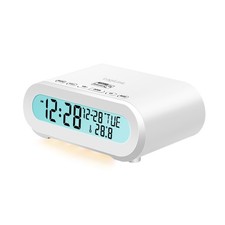 Radiowecker Wecker Radio FM Alarm Temperatur Timer Display weiß