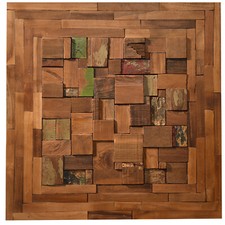 Wandbild Java Teakholz 60x60