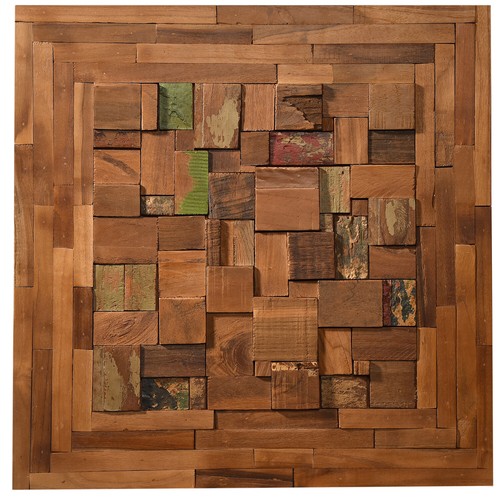 Wandbild java teakholz 60x60 - wandbild,