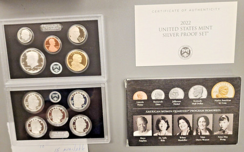 2022 silver proof set coin - silver,