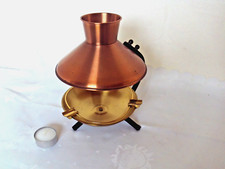 Kupfer Messing Aschenbecher Stammtisch Ascher mit Teelicht wie kl. Lampe Vintage