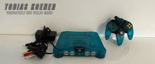 Nintendo 64 N64 Türkis Transparent Clear Blue Konsole inkl. Controller und Kabel