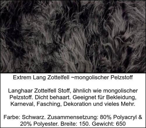 Stoffbook langhaar mammut - langhaar,
