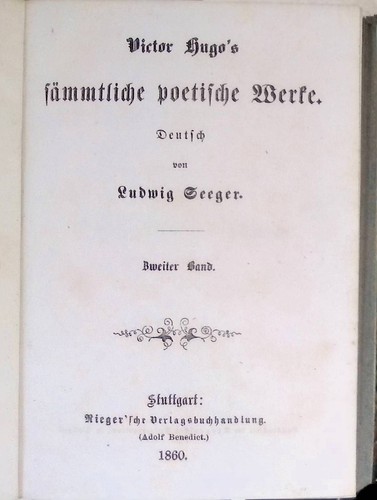 Victor hugo sämmtliche - victor, hugo's