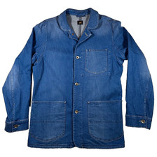 LEE Jeansjacke Jeanshemd Blazer Gr. M 38 Blau Used Look Denim Vintage
