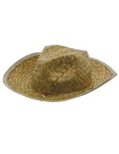 Cowboy Strohhut 100% Stroh natural uni (58 - 60 cm) Strand Beach Sonnenschutz