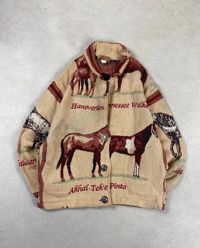 Jacke gobelin tiermuster pferd - gobelin,