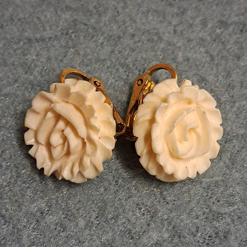 Rosenblüte ohrclips ohrringe - rosenblüte,
