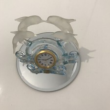 Delphin Uhr Glas Ornament