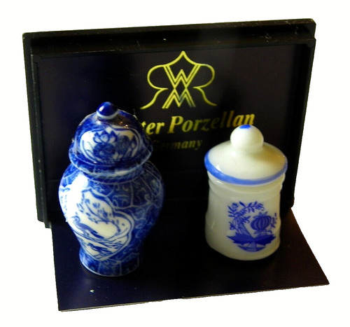 Schöne blau weisse vase - blau-weisse, &