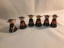 Erzgebirge - Sternsinger - Singer - Holzfiguren - gebraucht ca. 5 cm NACHLASS 