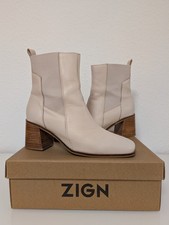 Zign Leder Stiefeletten beige