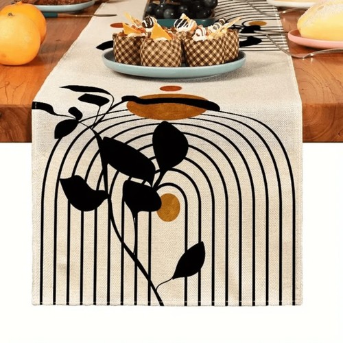 Boho tischläufer mit grünem - boho,