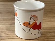 ASA "Funky X-Mas" Becher/Dose weiss mit Engel/Schlitten H 9,5 cm - Top Zustand!