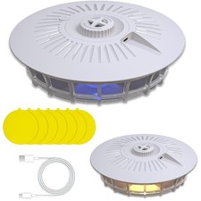 Flohfalle 4 Modi Flohlichtfalle für Wohnung Klebrige Flohfallen mit 7 Klebepads