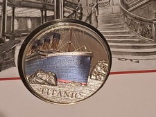 1 Oz Silbermünze - Titanic - Ultra High Relief - 2022 - in Farbe - PP