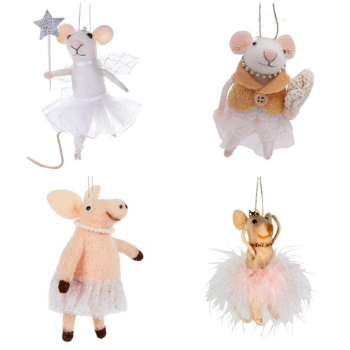 Maus filz anhänger ballerina - maus,