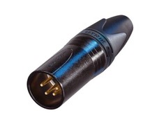 Neutrik XLR Stecker NC4MXX-B vergoldet NC-4MXX-B male connector gold plated