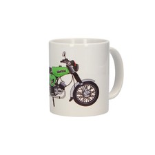 Kaffeetasse 325 ml groß Simson S51 grün gezeichnet Geschenk DDR Sausewind