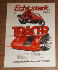 Seltene Werbung PHILIPS PHILISHAVE TRACER Rasierer - Echt stark 1985