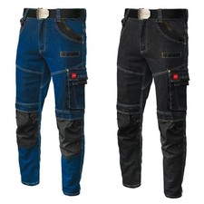 Arbeitshose Jeans Hose Bundhose Denim Stretch Slim Fit Arbeitsbekleidung S- XXXL