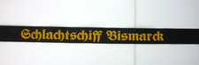 Mützenband, Reichsmarine Schlachtschiff Bismark      (Art.7428)