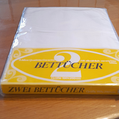 Bettlaken 150x250 weiß - ,
