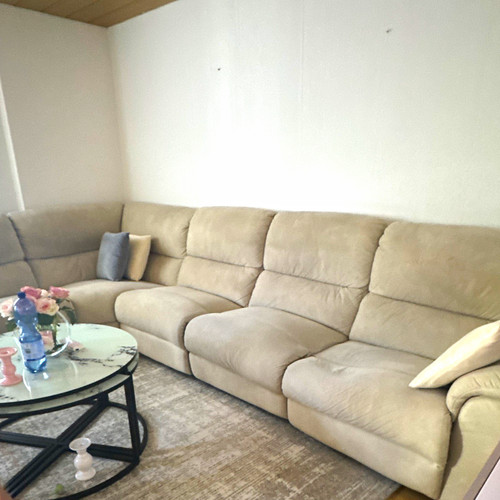 Beiges ecksofa wohnlandschaft - beiges,