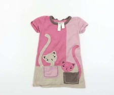 Erdbeere Faire Mädchen rosa Baumwolle A-Linie Größe 2 Jahre Rundhalsausschnitt