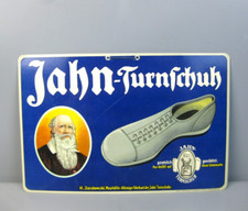 altes Pappschild Jahn Turnschuh Jacobowski Neukölln C. Flemming & Wiskott Berlin