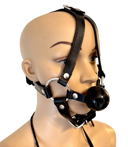 Bdsm leder harness ball - bdsm,