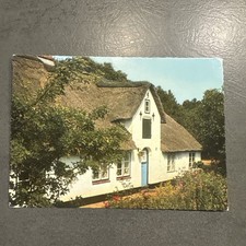 Postkarte Nordsee Insel Amrum, altes Friesenhaus in Nebel AK 844