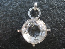 Anhänger Silber 925 Erik Granit Finnland Vintage Design mit großem Bergkristall