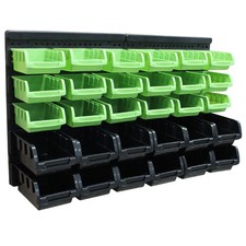 32tlg Stapelboxen Wandregal Set Werkstatt lager Schraubenbox Werkstattregal