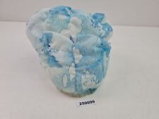 Badekappe Kunststoff blau weiß Gummizug alt vintage Schwimmen Sport #250099