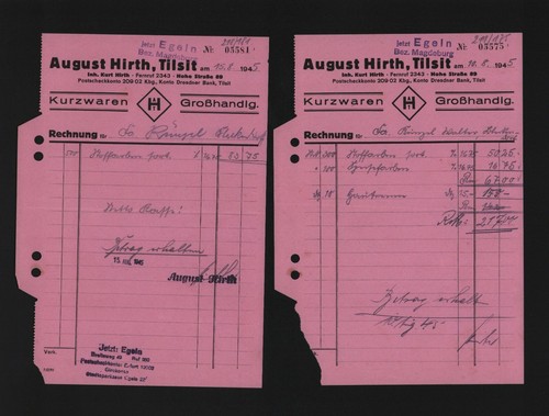Egeln rechnung 1945 - x,